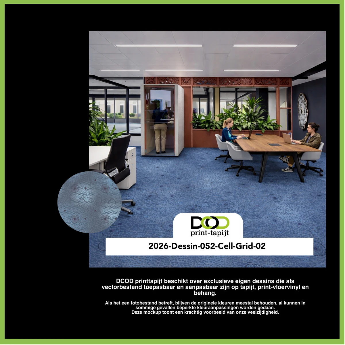 DCOD 2026-Dessin-052-Cell-Grid-02 – Cell Grid 02 printtapijt dessin