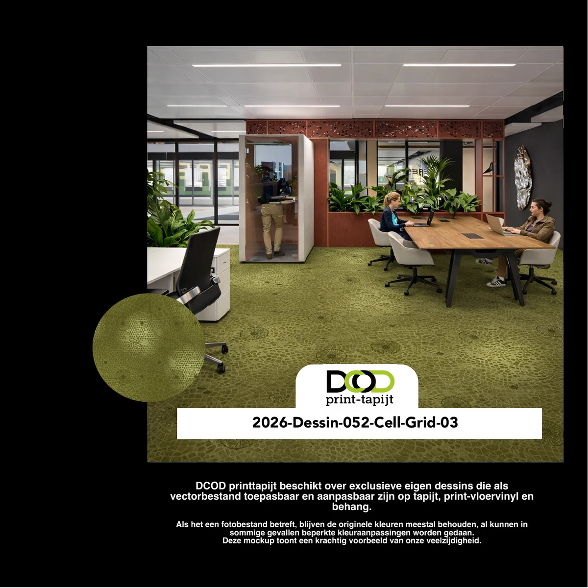 DCOD 2026-Dessin-052-Cell-Grid-03 – Cell Grid 03 printtapijt dessin