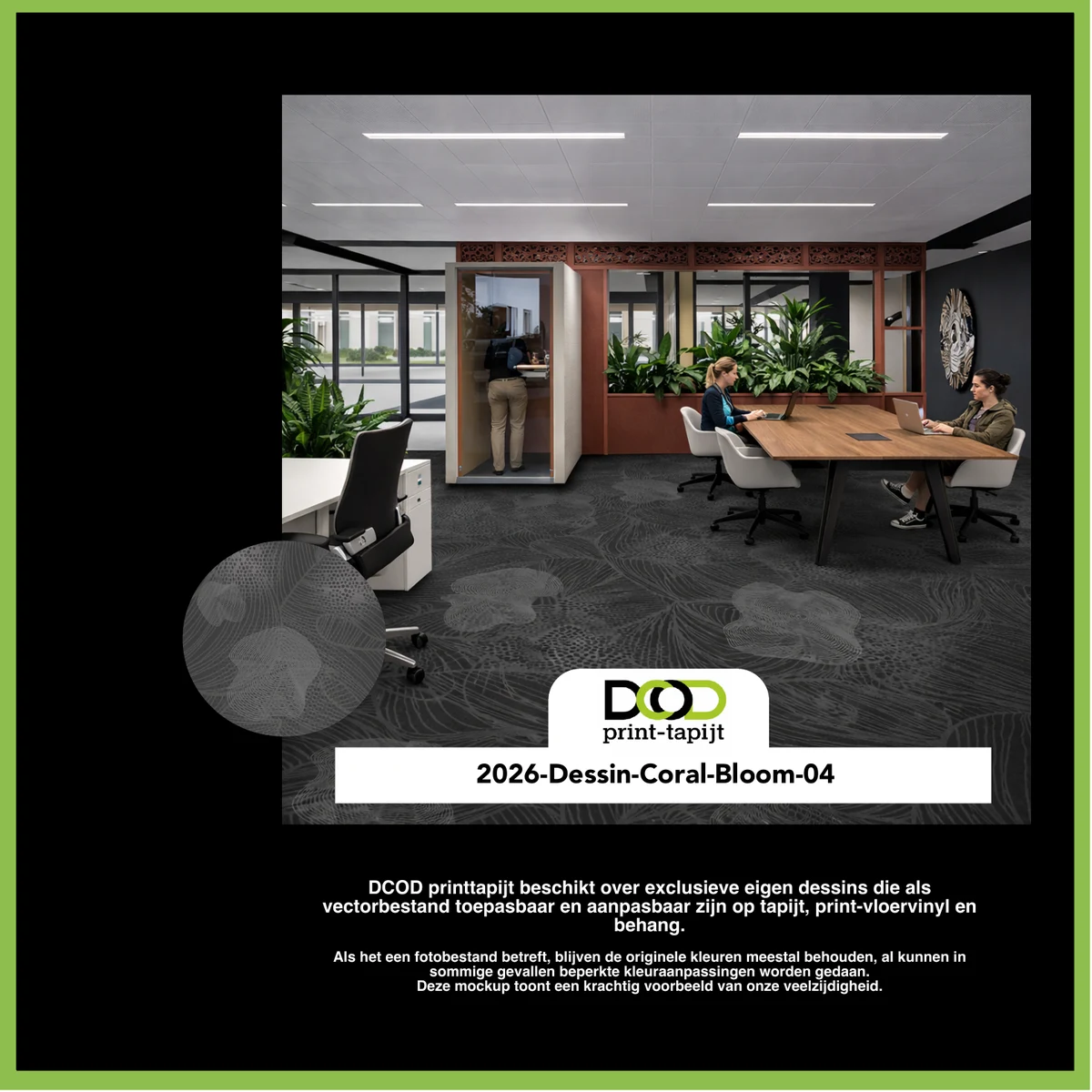 DCOD 2026-Dessin-Coral-Bloom-04 – Coral Bloom 04 printtapijt dessin