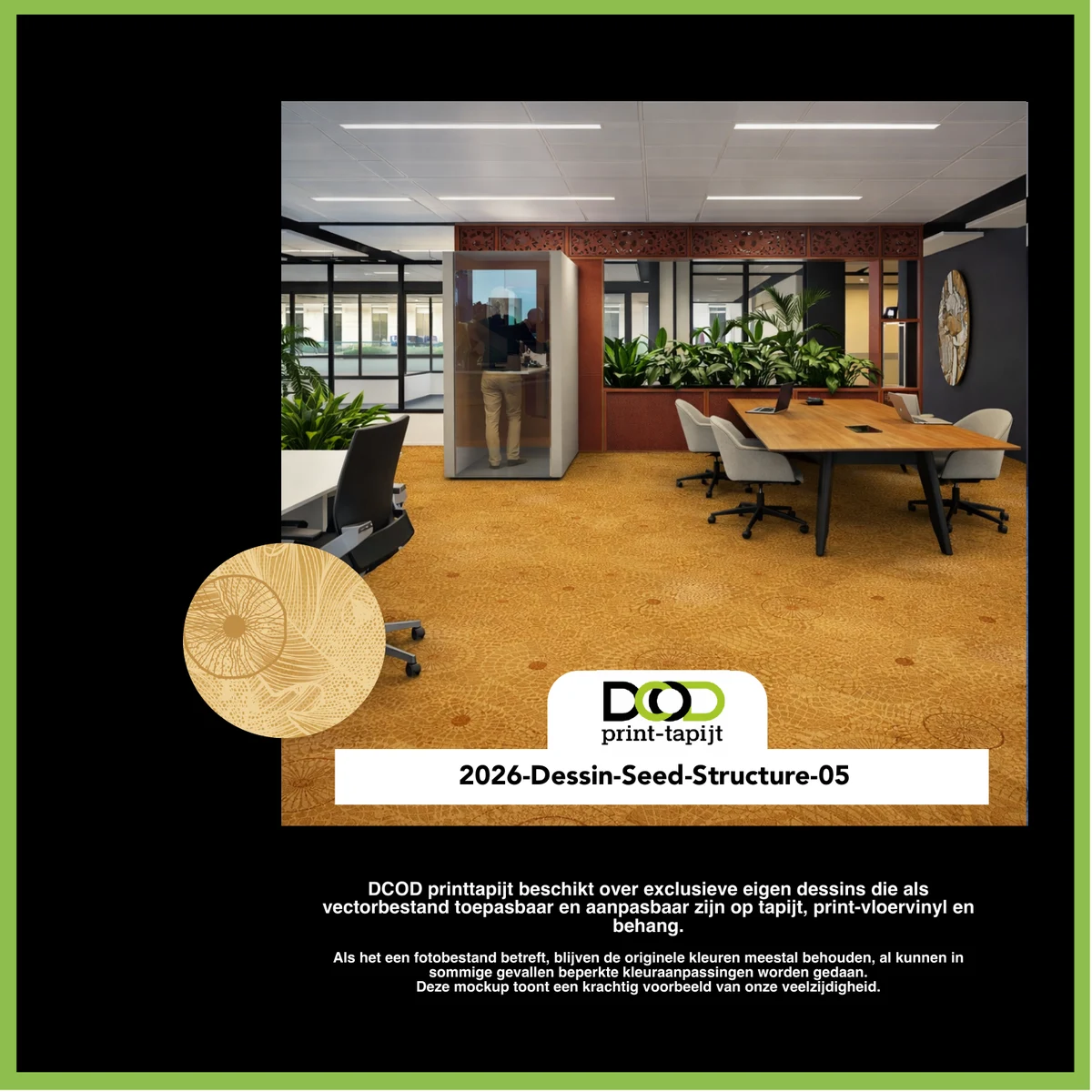 DCOD 2026-Dessin-Seed-Structure-05 – Seed Structure 05 printtapijt dessin